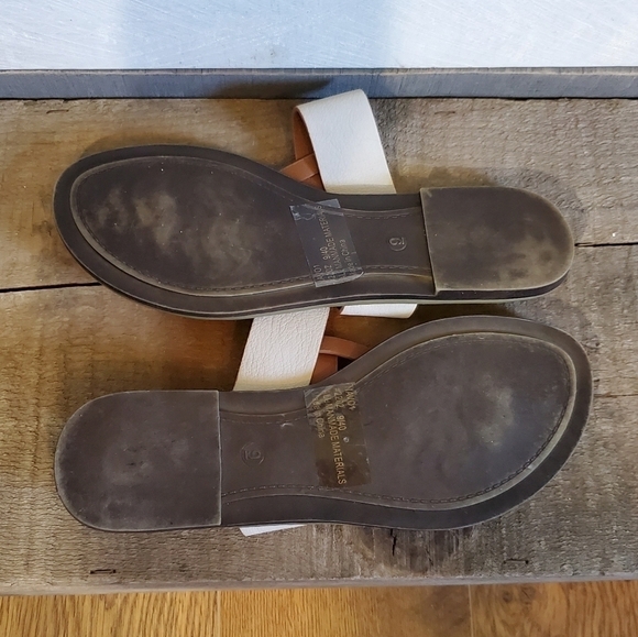 SEVEN7 Navo Stone Cream Thong Sandals Size 9 - Picture 10 of 11